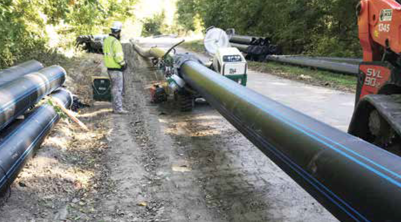 Under River HDPE Pipe Pull